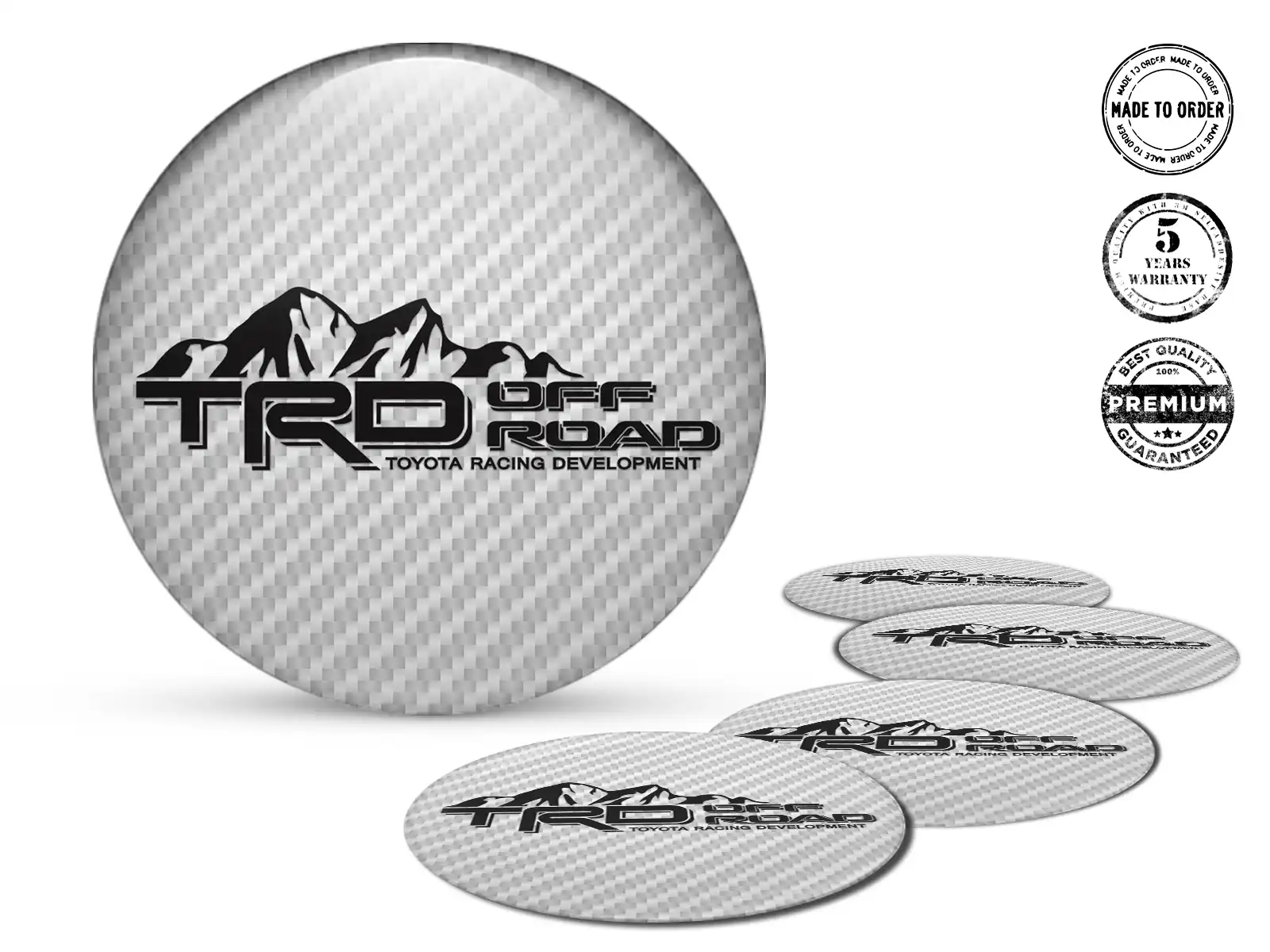 Toyota TRD Pegatina Silicona Edición Emblemas de Aro Custom